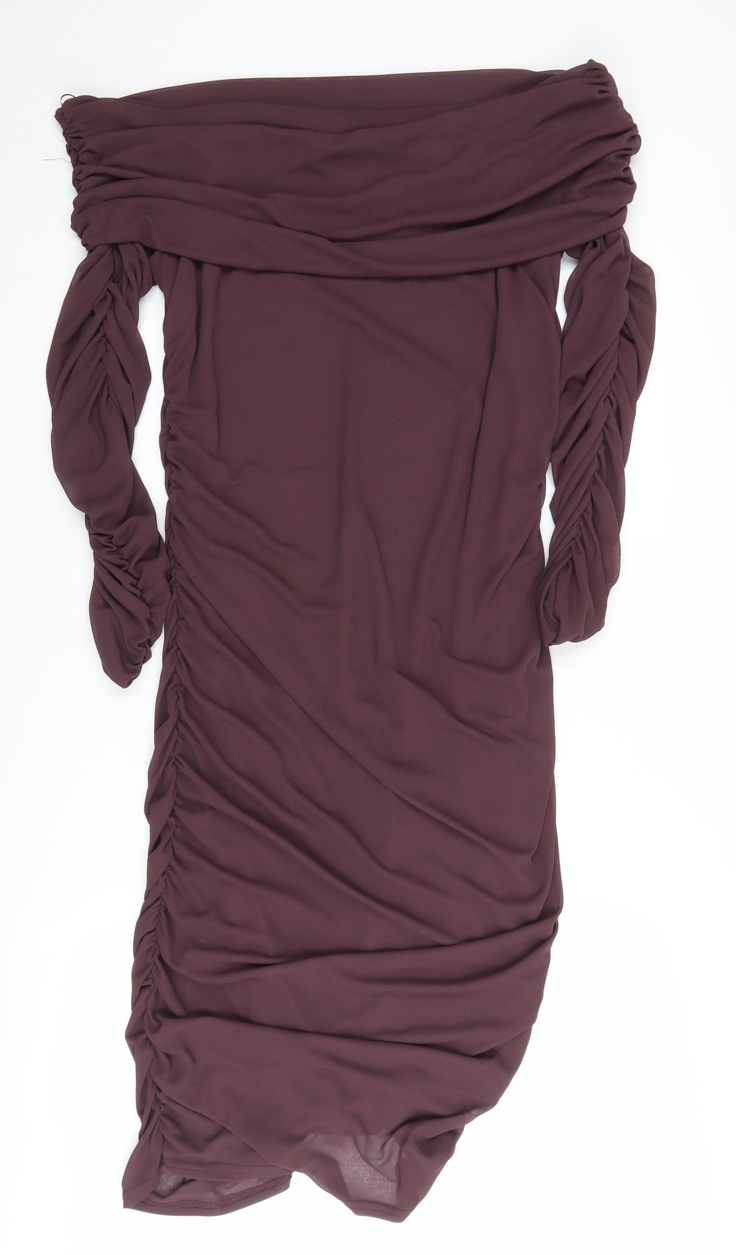 River Island Women's Purple Off Shoulder Dress Size 18