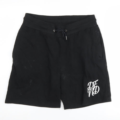 DFND Men's Black Sweat Shorts, Size L Casual Gym Wear