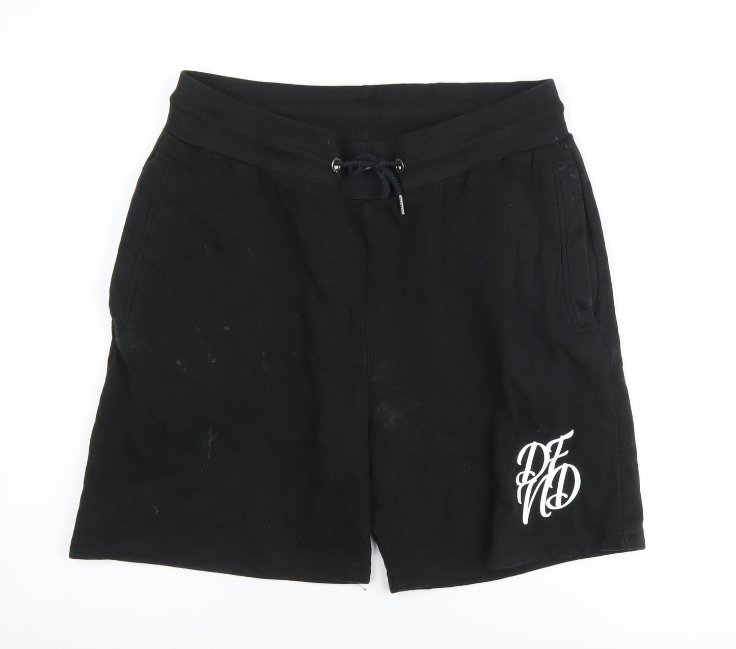 DFND Men's Black Sweat Shorts, Size L Casual Gym Wear