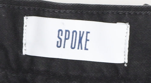 Spoke Men's Black Chino Trousers Size 33 Regular