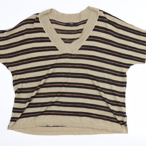 Next Women's Multicoloured XL V-Neck Pullover Jumper