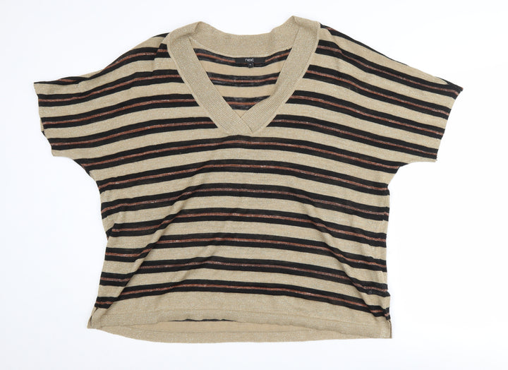 Next Women's Multicoloured XL V-Neck Pullover Jumper
