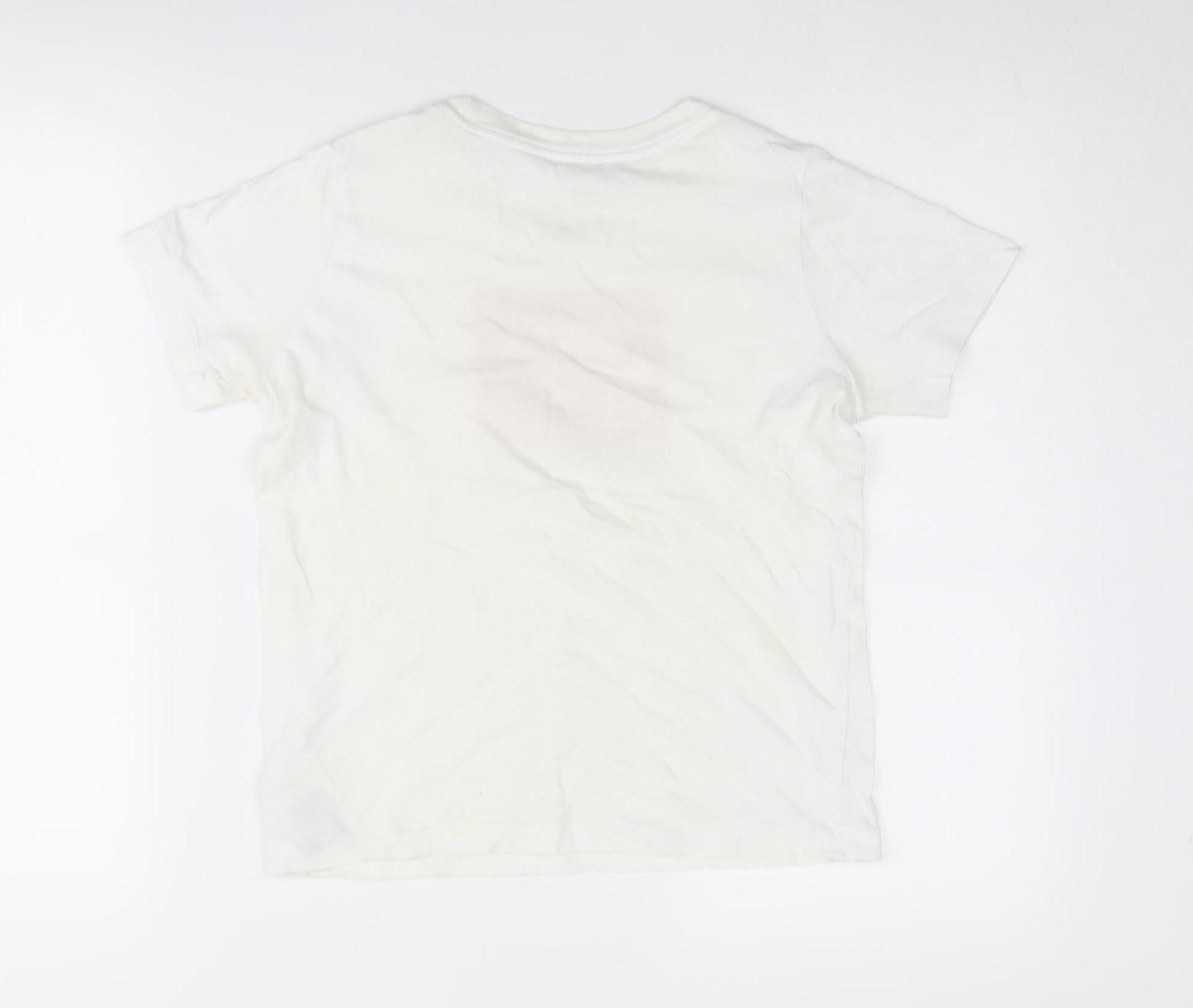 Nike Boys' White Graphic Print T-Shirt, Size S, Casual Style