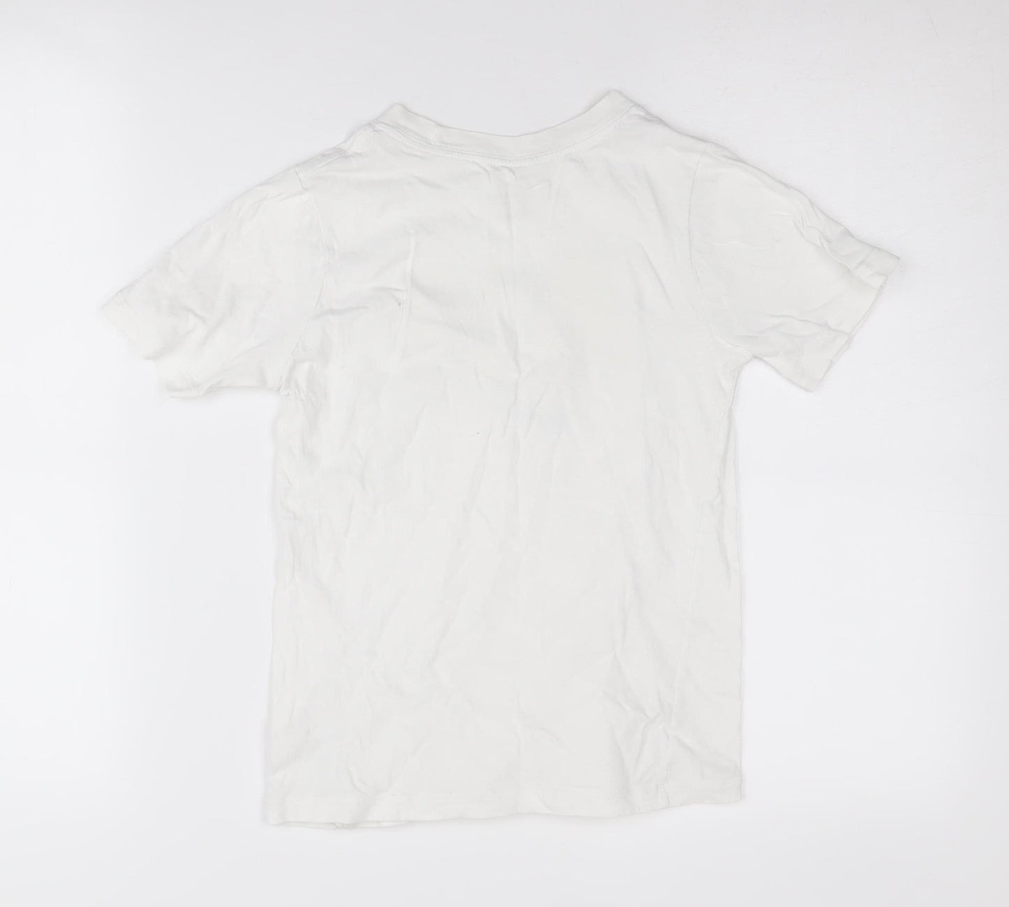 Nike Boys White T-Shirt S, Sports, Breathable, Graphic Print