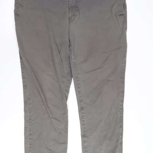 Marks and Spencer Men's Grey Slim Chino Trousers