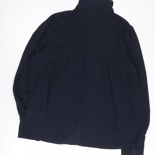 Next Women's Black Button-Up Shirt, Size 12, Long Sleeve