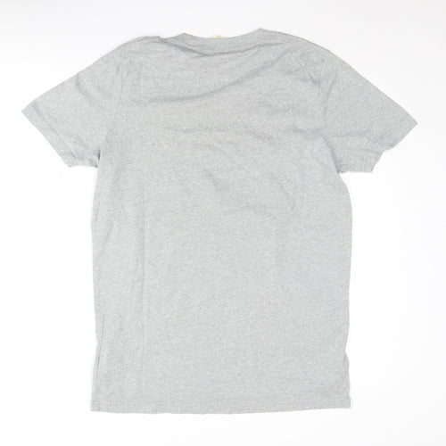 Hollister Men's Grey Graphic Print T-Shirt XL
