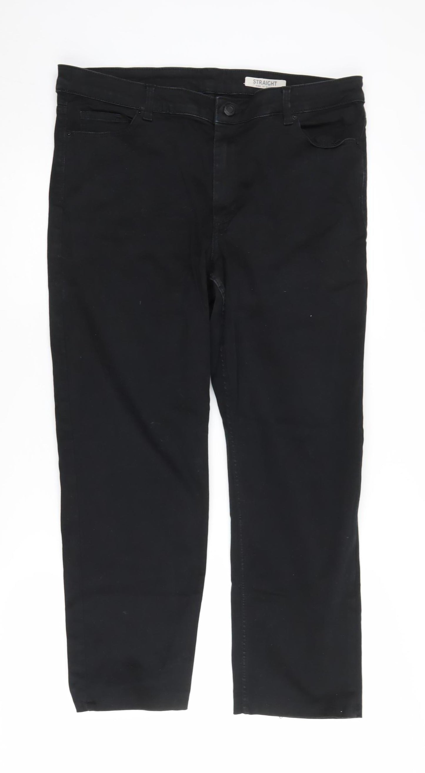 Marks and Spencer Women's Black Straight Jeans Size 18
