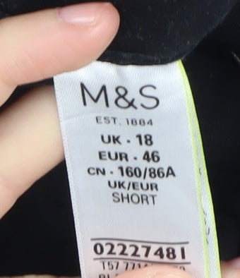 Marks and Spencer Women's Black Straight Jeans Size 18