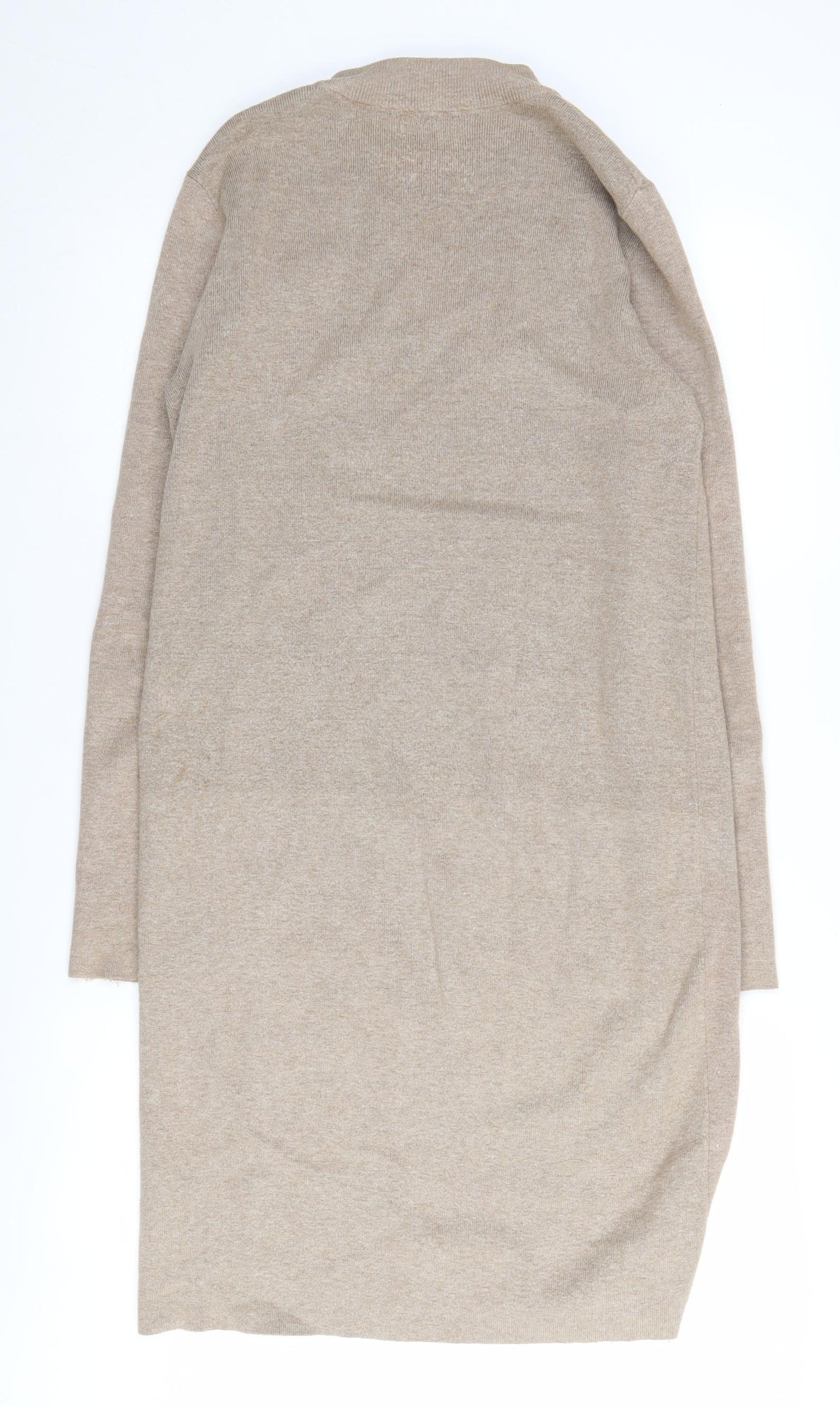 Paraphrase Women's Beige Long Sleeve Beaded Shift Dress