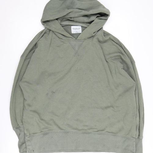 Abercrombie & Fitch Women's Green Pullover Hoodie - S