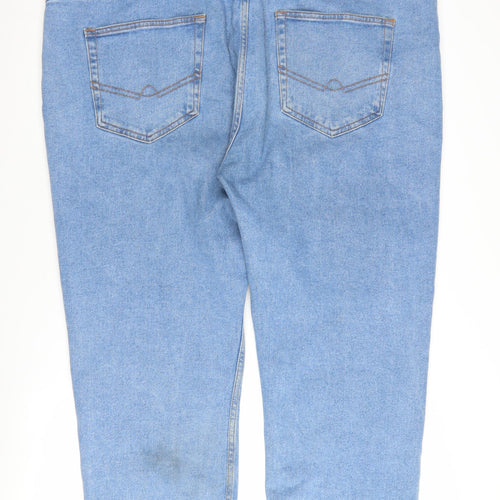 Cotton Works Denim Men’s Blue Straight Jeans, Size 44