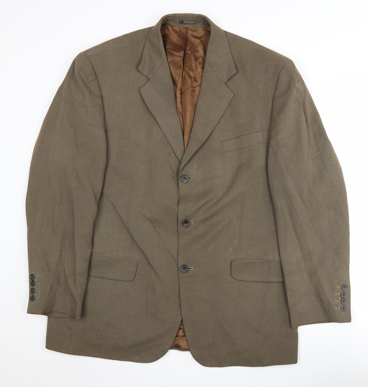 Principles Men's Brown Blazer 42R Single-Breasted Classic