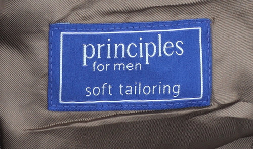 Principles Men's Brown Blazer 42R Single-Breasted Classic