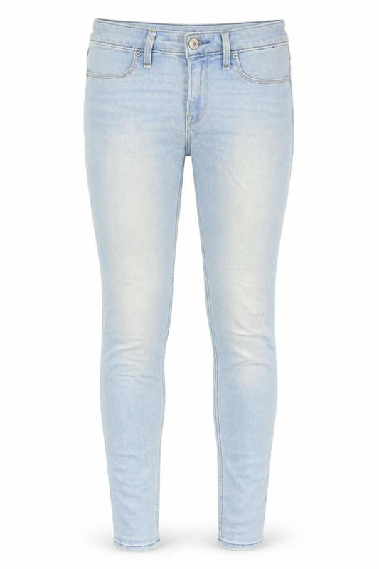 Front view of Abercrombie & Fitch Women's Blue Jegging, Size 2S, Light Wash