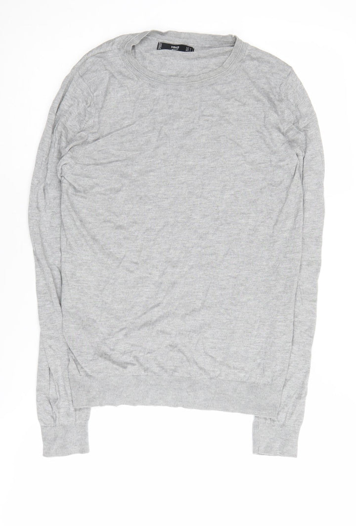 MNG Women's Grey Pullover Jumper, Size M, Crew Neck