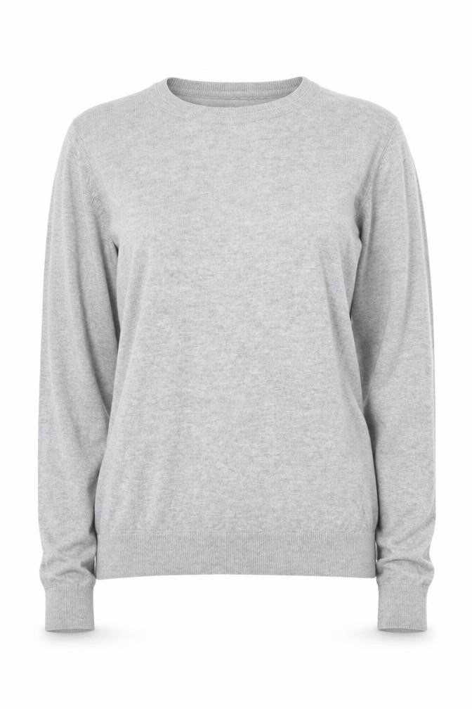 Front view of Mango Women's Grey jumper, size M, Crew Neck