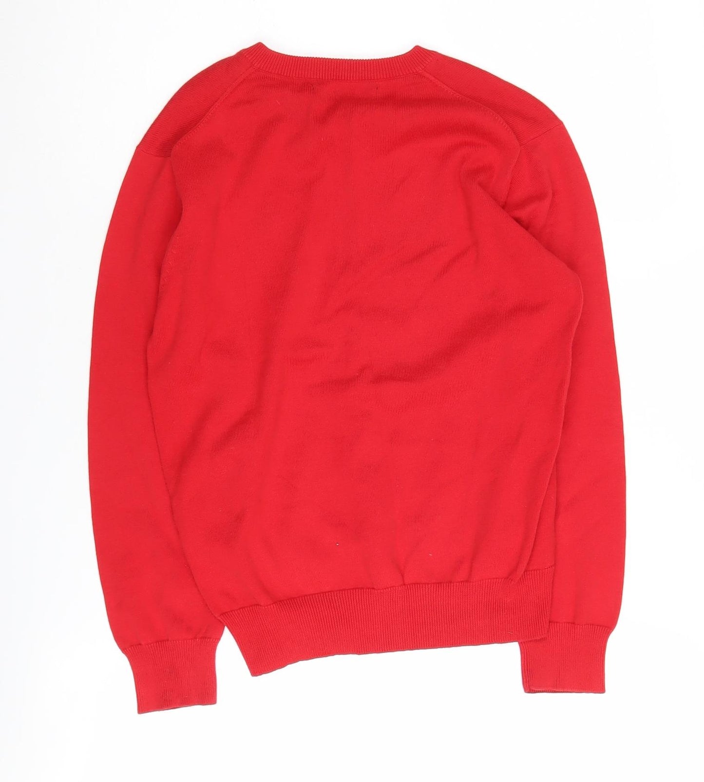 Gant Boys Red V-Neck Cotton Pullover Jumper 10-11 Years