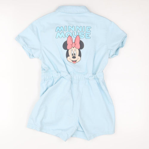 Marks and Spencer Girls Blue Minnie Mouse Playsuit, 6-7 Years