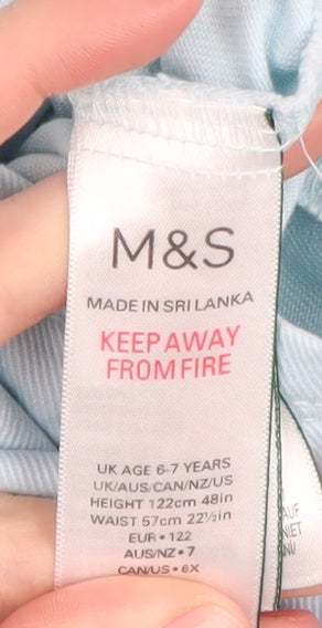 Marks and Spencer Girls Blue Minnie Mouse Playsuit, 6-7 Years