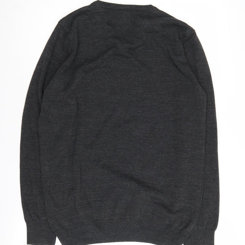 Gerekli Men's Black V-Neck Pullover Jumper L