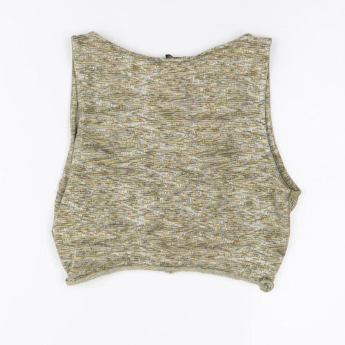 Pull & Bear Women's Multicoloured Cropped Tank Top