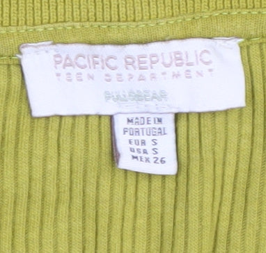 Pacific Republic Green Collared Pullover Jumper, Teens, Size 8