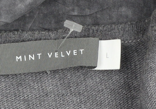Mint Velvet Women's Grey V-Neck Pullover Jumper L