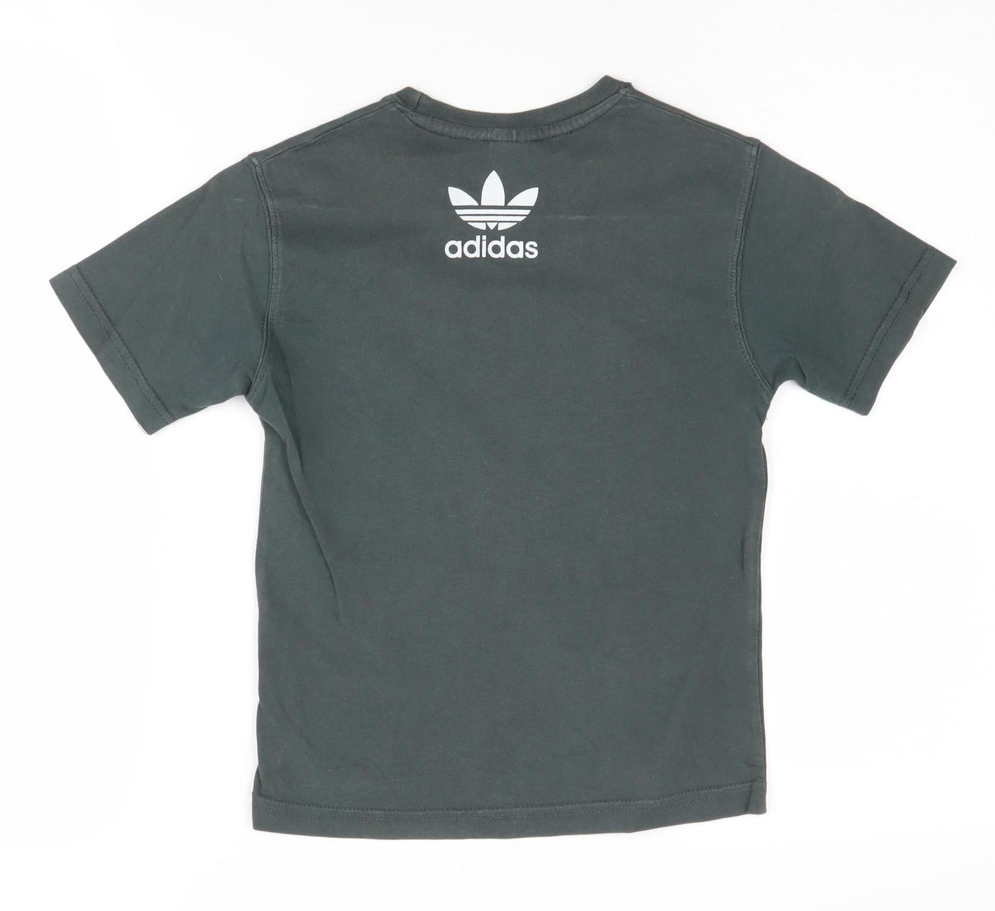 Adidas Boys Black Medium Graphic Print T-Shirt