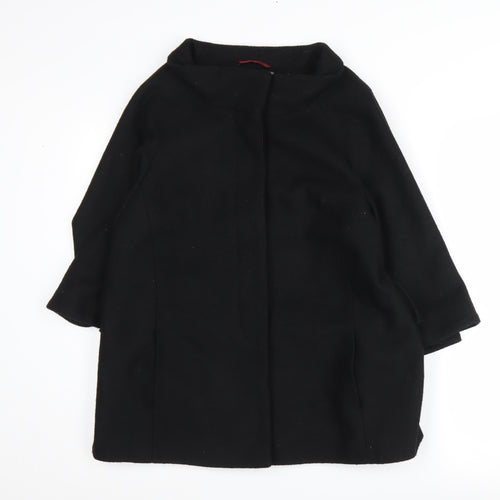 Et Vous Women's Black Mid-Length Overcoat Size 16