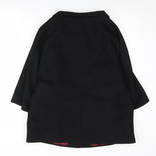 Et Vous Women's Black Mid-Length Overcoat Size 16