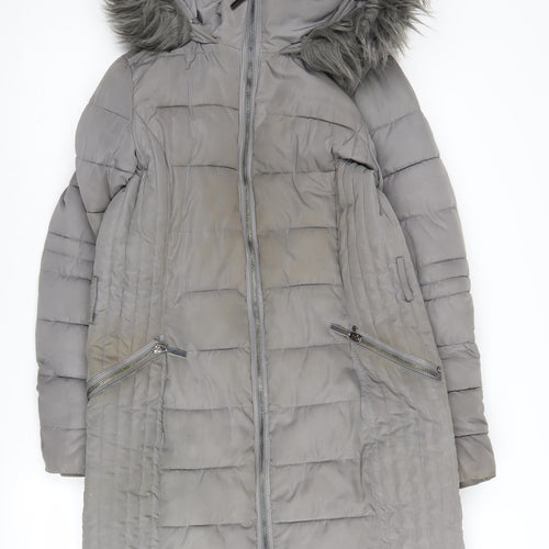 Wallis Grey Women’s Puffer Jacket Size S