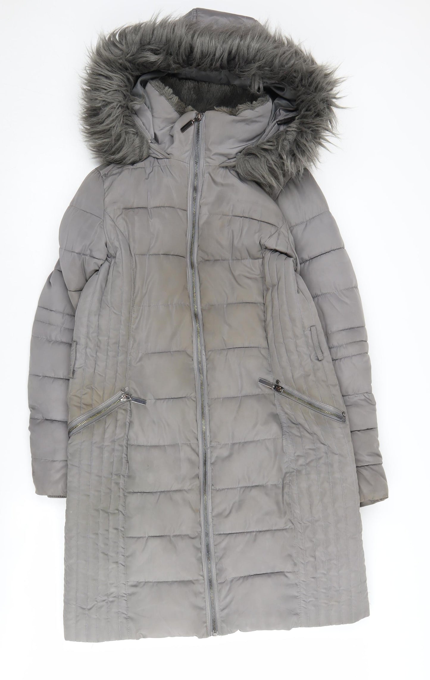 Wallis Grey Women’s Puffer Jacket Size S