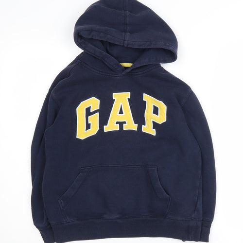GAP Boys Blue Logo Pullover Hoodie, Size L, Casual Wear