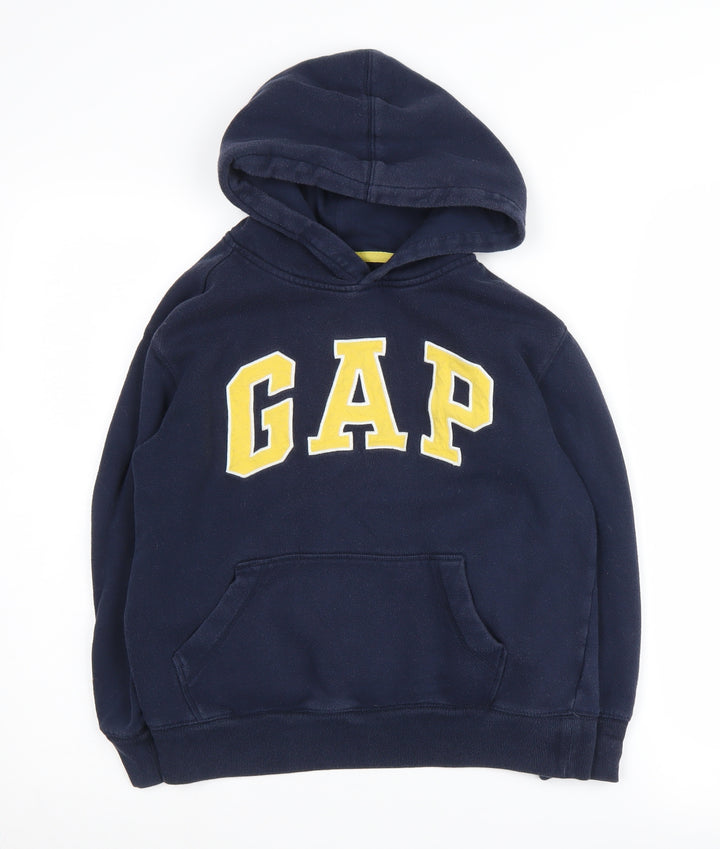 GAP Boys Blue Logo Pullover Hoodie, Size L, Casual Wear