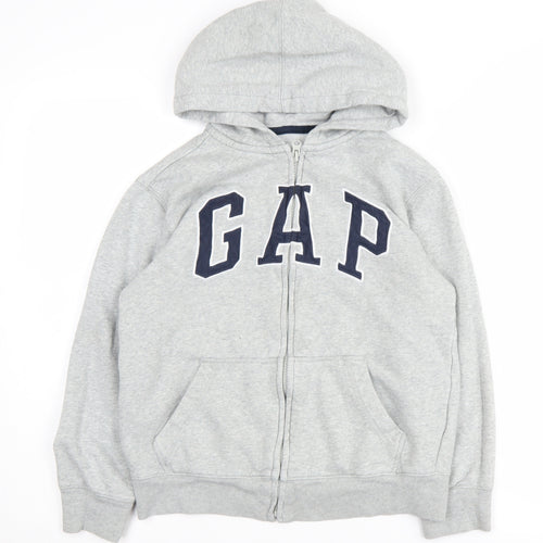Gap Boys Grey Full Zip Hoodie - Large, Casual Wear