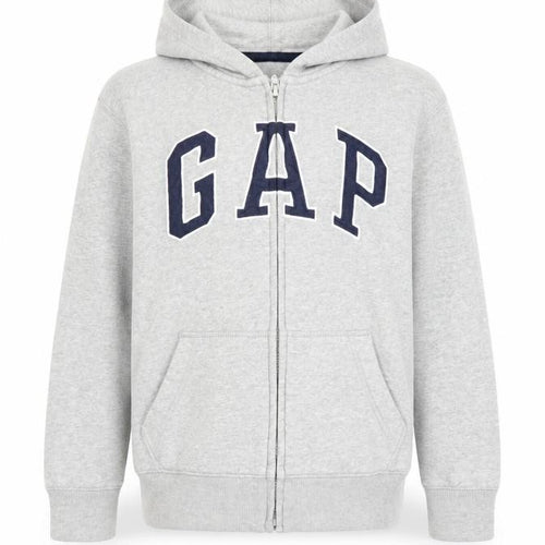 Gap Boys Grey Full Zip Hoodie - Large, Casual Wear