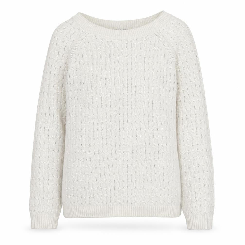 Front view of Old Navy Women's Ivory Cable-Knit jumper, M