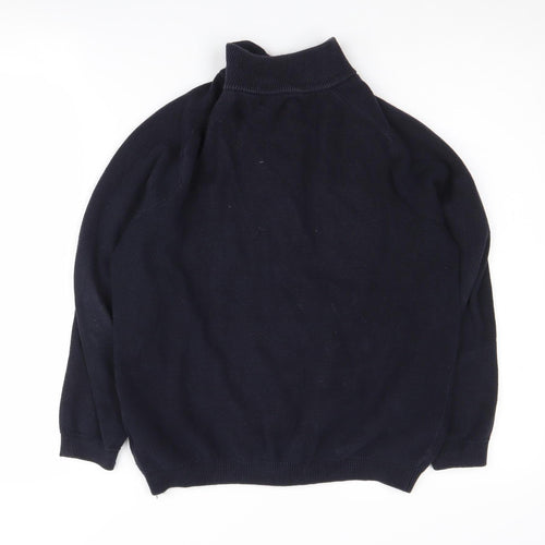Next Boys Black Full Zip Jumper 11 Years Cotton Knit