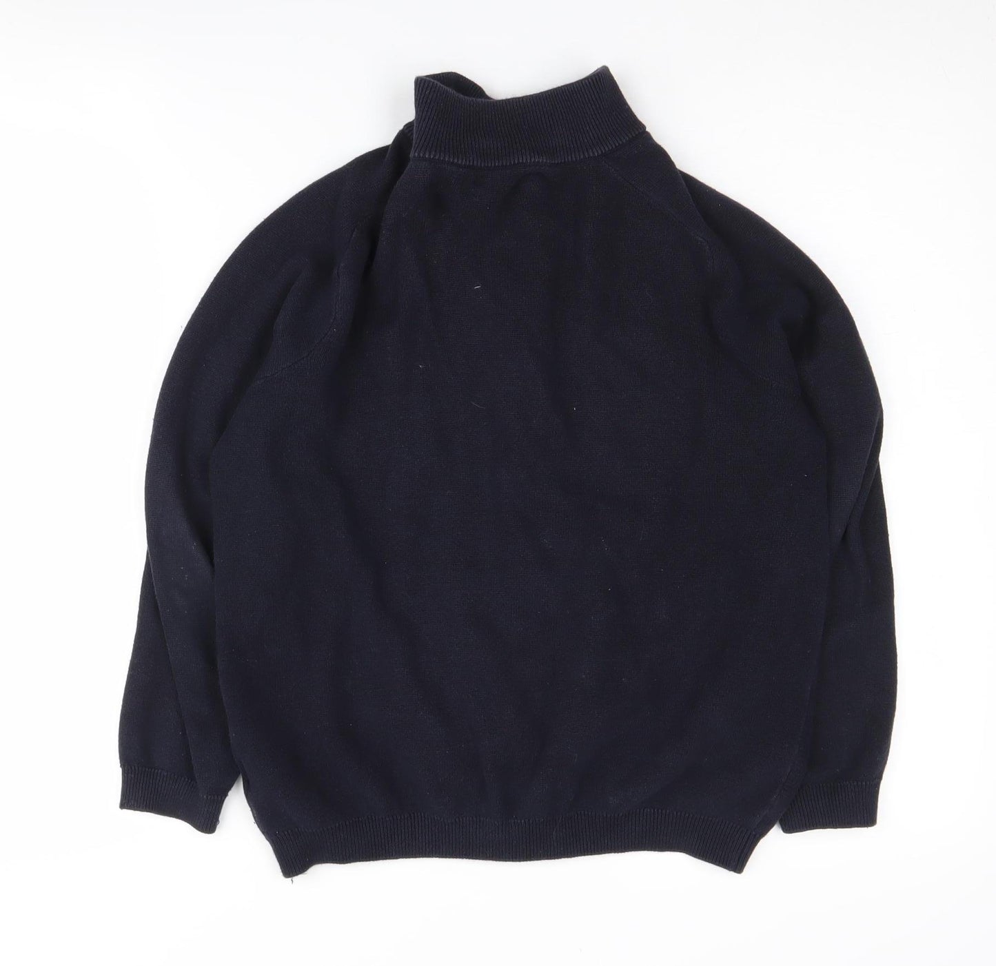 Next Boys Black Full Zip Jumper 11 Years Cotton Knit