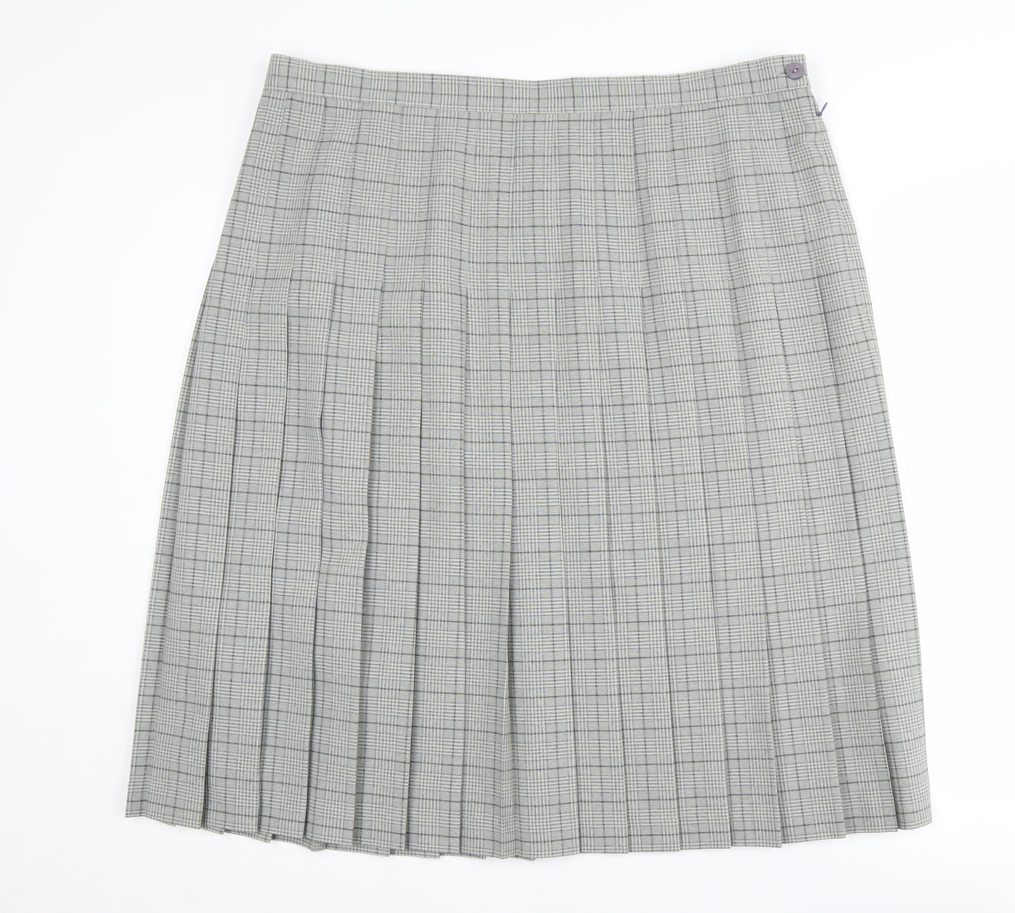 Honor Millburn Grey Pleated Check Skirt, Size 20