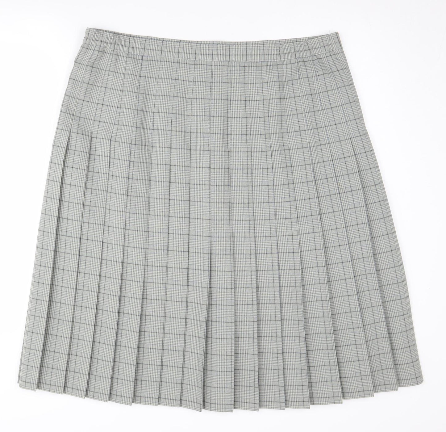 Honor Millburn Grey Pleated Check Skirt, Size 20