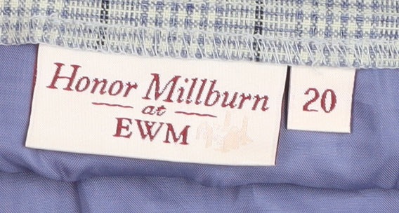 Honor Millburn Grey Pleated Check Skirt, Size 20