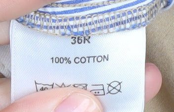 Howick Men's Beige Chino Trousers Size 36R