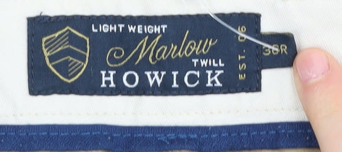 Howick Men's Beige Chino Trousers Size 36R