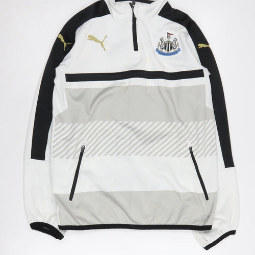 Puma Boys' White & Black Football Pullover - Size 14