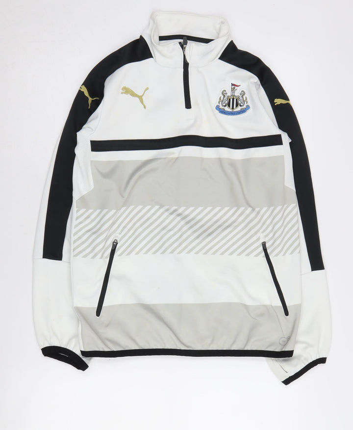 Puma Boys' White & Black Football Pullover - Size 14