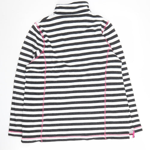 Dash Women's Black Striped Pullover Sweatshirt Size 16