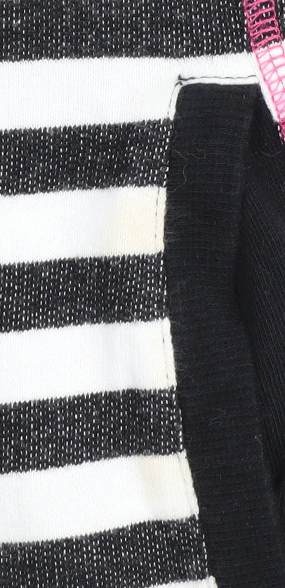 Dash Women's Black Striped Pullover Sweatshirt Size 16