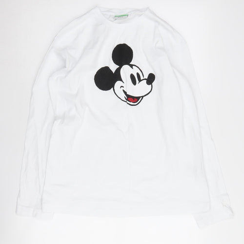 Benetton Boys Disney Mickey Mouse White T-Shirt 3XL